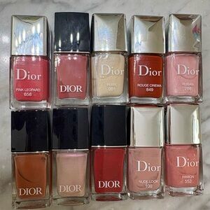 Dior Nail Polish Collection - Pink, Red, Pearl Hues (10) colors. #100 Nude Look